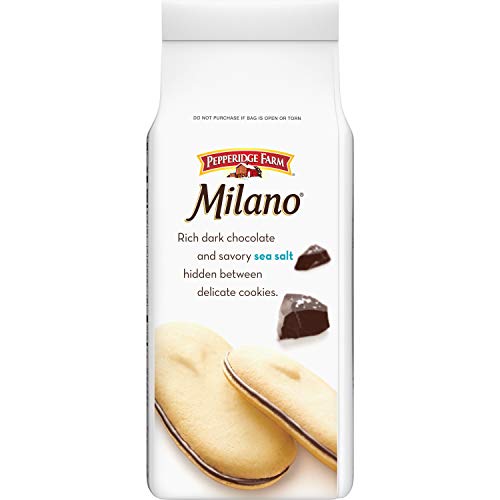 Pepperidge Farm Milano Dark Chocolate Sea Salt Cookies 6 oz (Pack of 2)