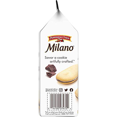 Pepperidge Farm Milano Double Dark Chocolate Cookies Pack of 4