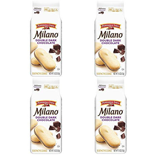 Pepperidge Farm Milano Double Dark Chocolate Cookies Pack of 4