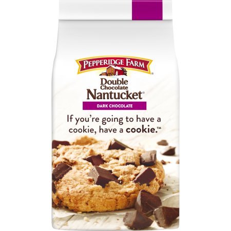 PACK OF 12 - Pepperidge Farm NantucketDouble Chocolate Dark Chocolate Crispy Cookies 7.75 oz. Bag