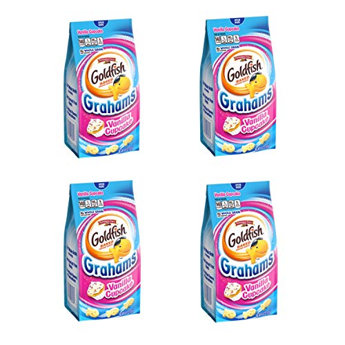 Pepperidge Farm Goldfish Grahams Vanilla Cupcake Crackers, 6.6 oz. (Bag of 4)