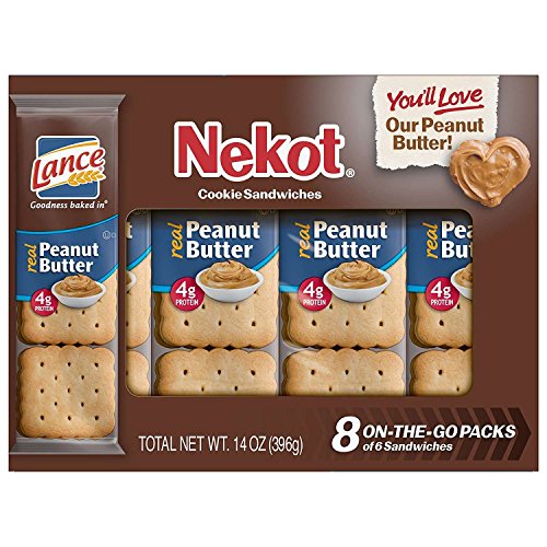 Lance Nekot Peanut Butter Cookie Sandwiches, 14 Ounce (Pack of 14)