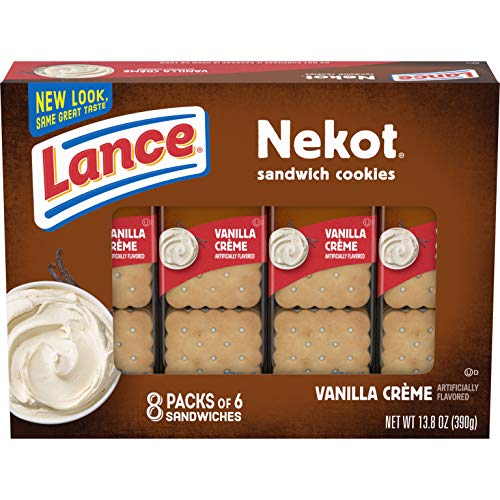 Lance Van-O Lunch Nekot Vanilla Creme Cookies 8 Count