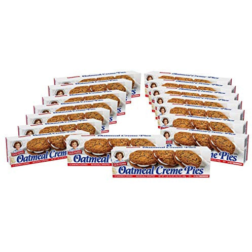 Little Debbie Oatmeal Creme Pies, 192 Soft Oatmeal Cookies with Creme (16 Boxes)