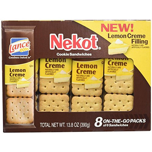 Lance Nekot Cookie Sandwiches Lemon Creme Filling - 8 CT