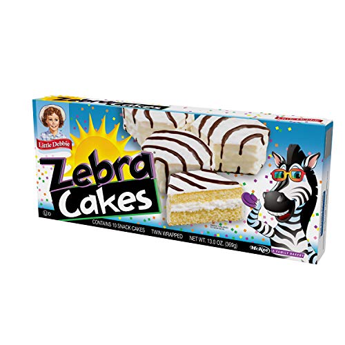 Little Debbie Zebra Cakes, Contains 10 Snack Cakes (Twin Wrapped) - 8 Pack