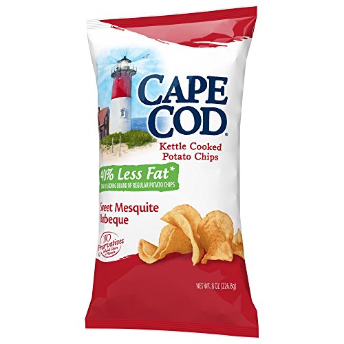 Cape Cod Potato Chips Sweet Mesquite 40 Percent Reduced Fat Chip 7.5oz (12 Pack)