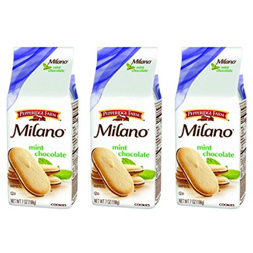 Pepperidge Farm Milano Cookies, Mint, 7 Ounce (Pack of 3)