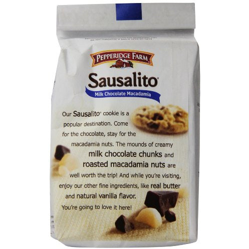 Pepperidge Farm Sausalito Chocolate Chunk Crispy Milk Chocolate Macadamia Cookies, 7.2 Ounce (Pack of 20)