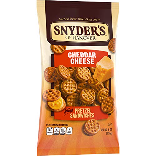 Snyder's of Hanover Filled Pretzel Sandwiches, Cheddar Cheese or Pizza Flavored- Four 8 oz. Bags (Cheddar Cheese)