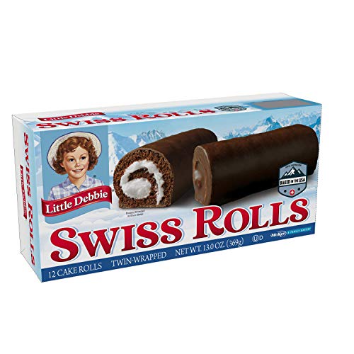 Little Debbie Swiss Rolls, 12 Cake Rolls (Twin Wrapped) - 4 Pack