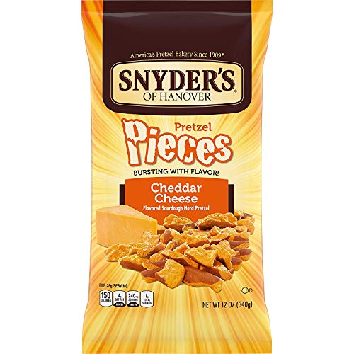 Snyder's of Hanover Cheddar Cheese Pretzel Pieces, 12 Ounce (2 Bags)