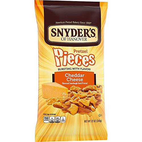 Snyder's of Hanover Cheddar Cheese Pretzel Pieces, 12 Ounce (2 Bags)