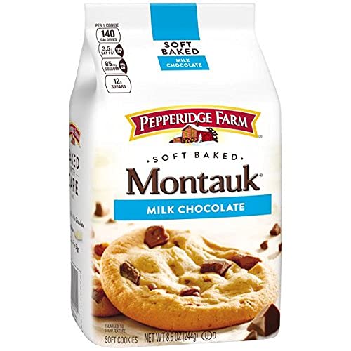 PACK OF 12 - Pepperidge Farm Soft Baked Montauk Milk Chocolate Cookies 8.6 oz. Bag