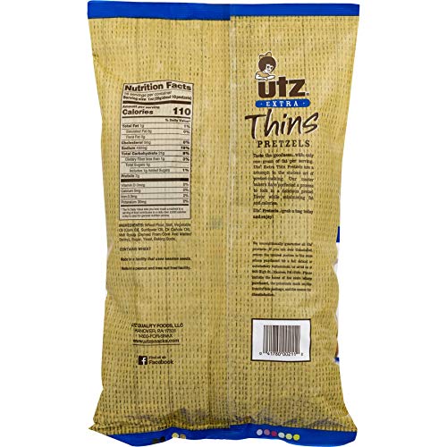 Utz Thin Pretzels, 16 Ounce (4 Pack)