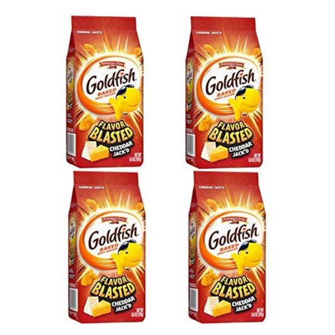 Pepperidge Farm Cheddar Jacked Goldfish Crackers - Pack of 4